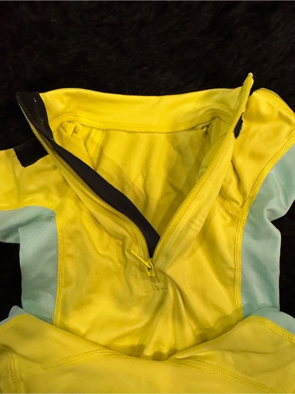Roxy Yellow and Blue Short Sleeve Rashguard Swimsuit